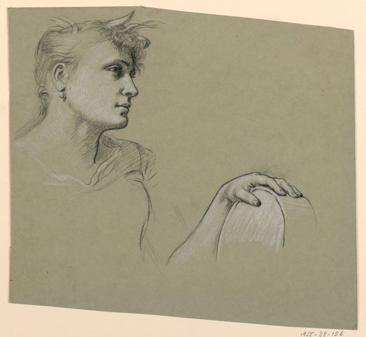 Studie av figur av Elihu Vedder