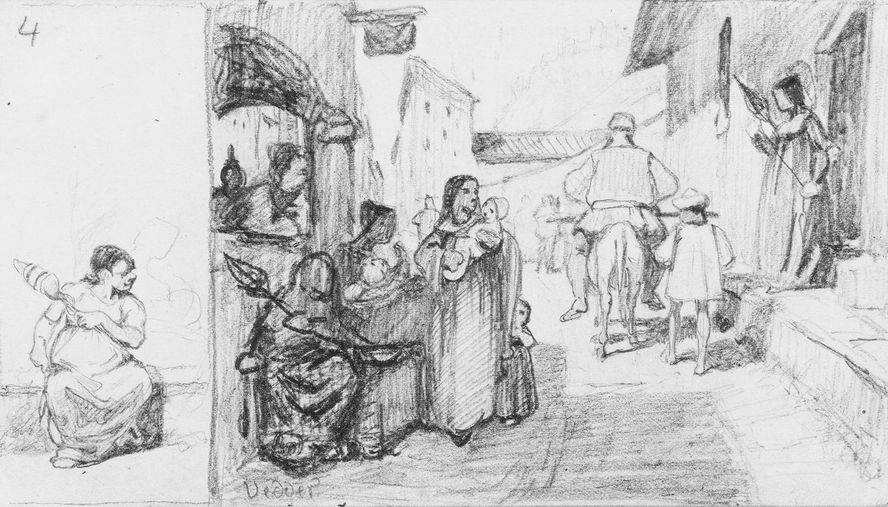 Fabelen om mølleren, sønnen hans og eselet, nr. 4 av Elihu Vedder