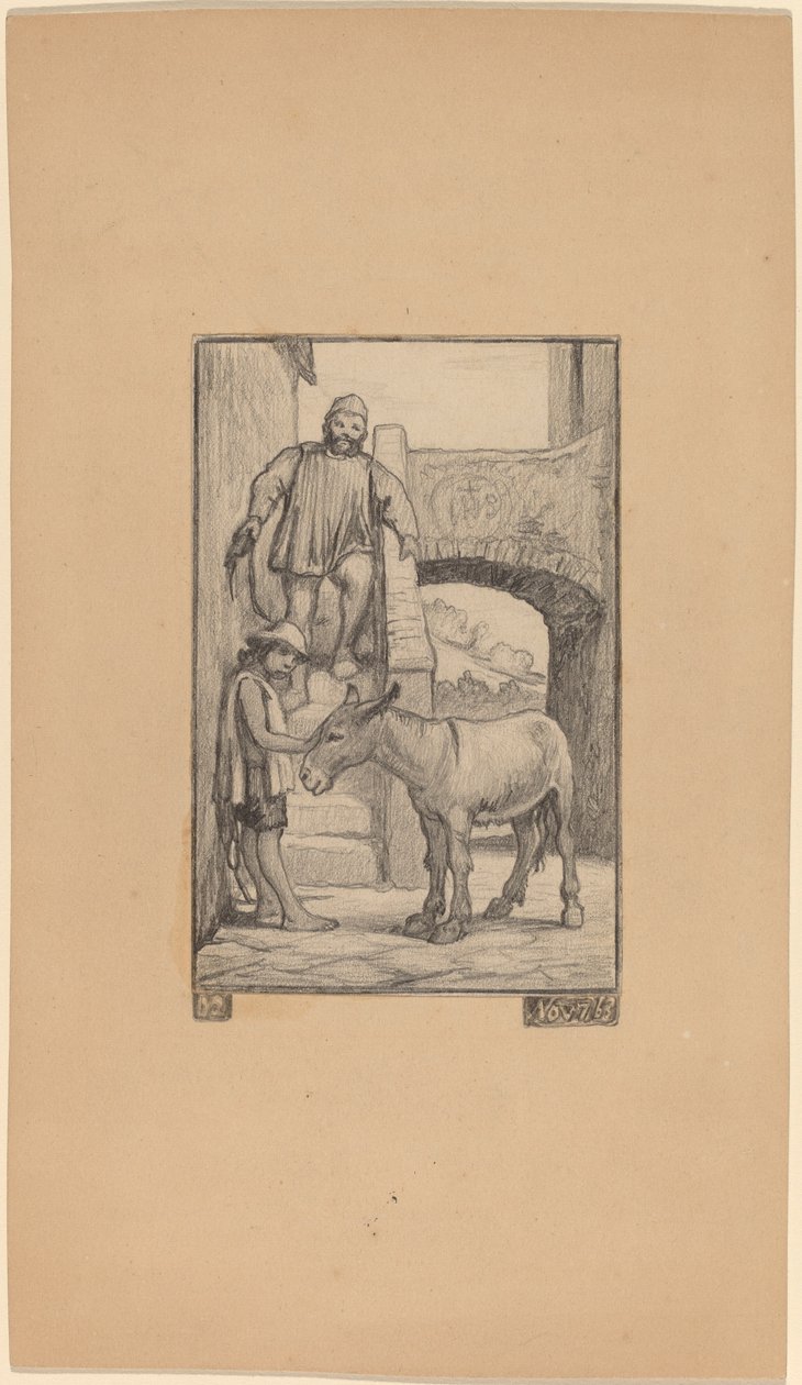 Sønnen og eselet av Elihu Vedder