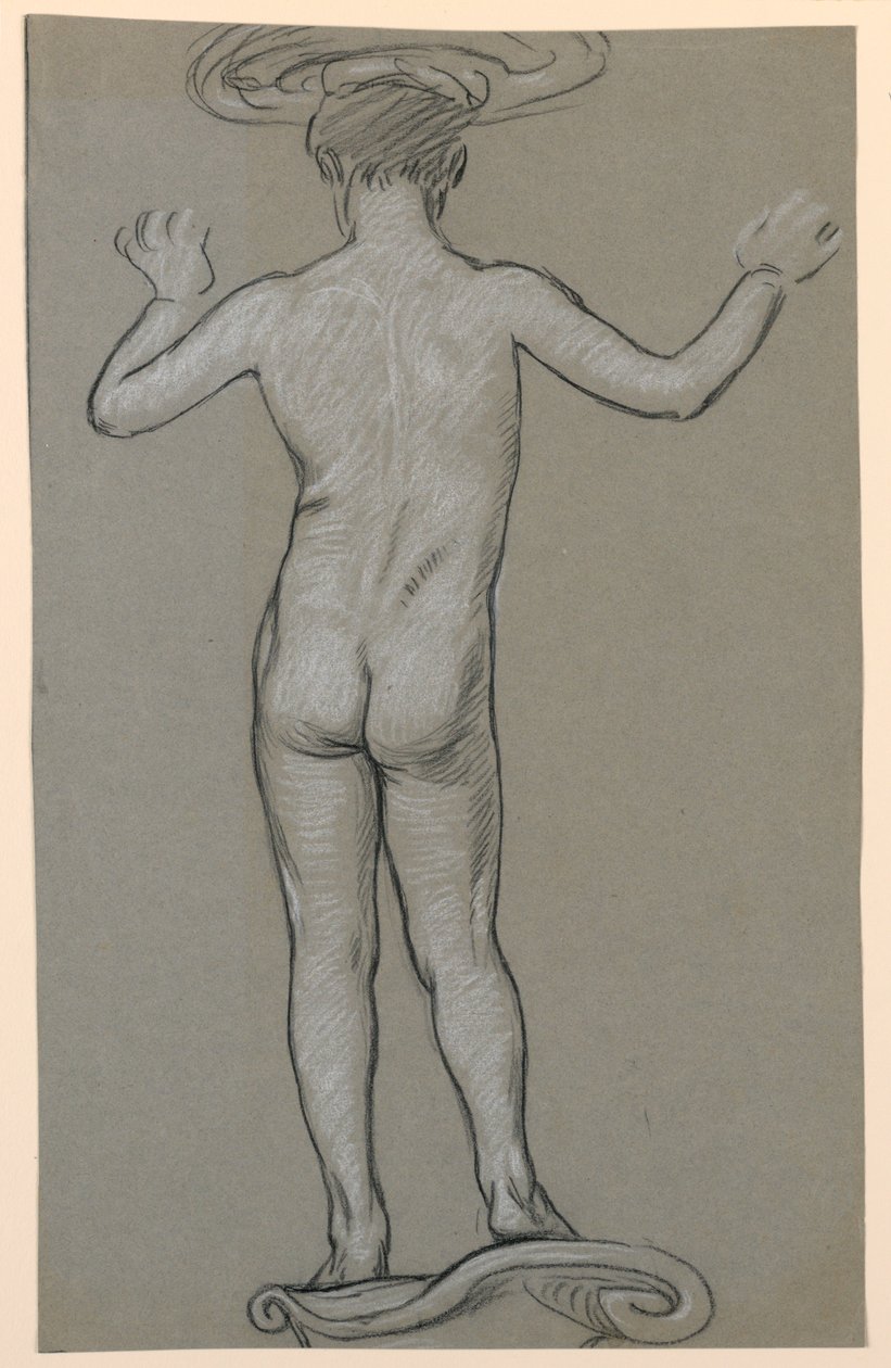 figurstudie: design for en fontene av Elihu Vedder