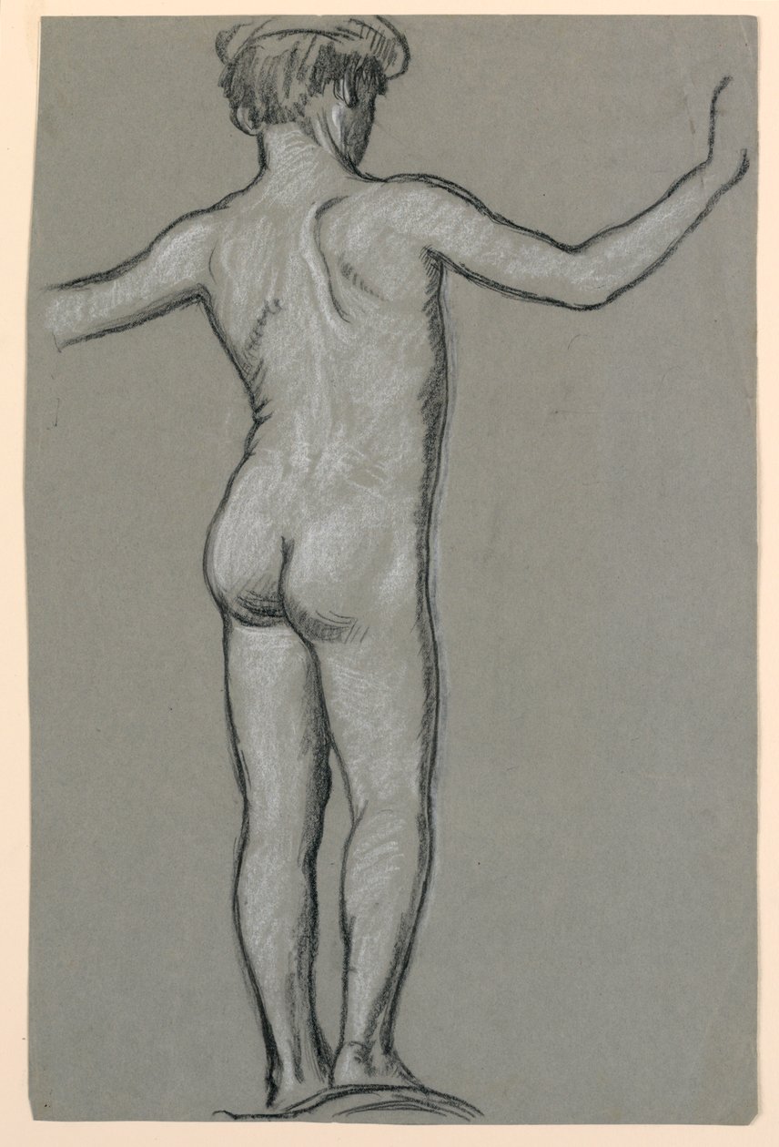 figurstudie for en fontenedesign av Elihu Vedder