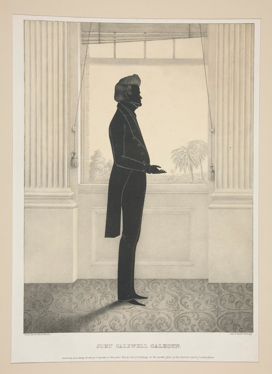 John Caldwell Calhoun, fra et sett med 27 portretter av Elijah C. Kellogg