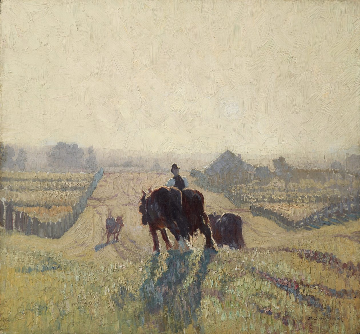 Frostig soloppgang av Elioth Gruner