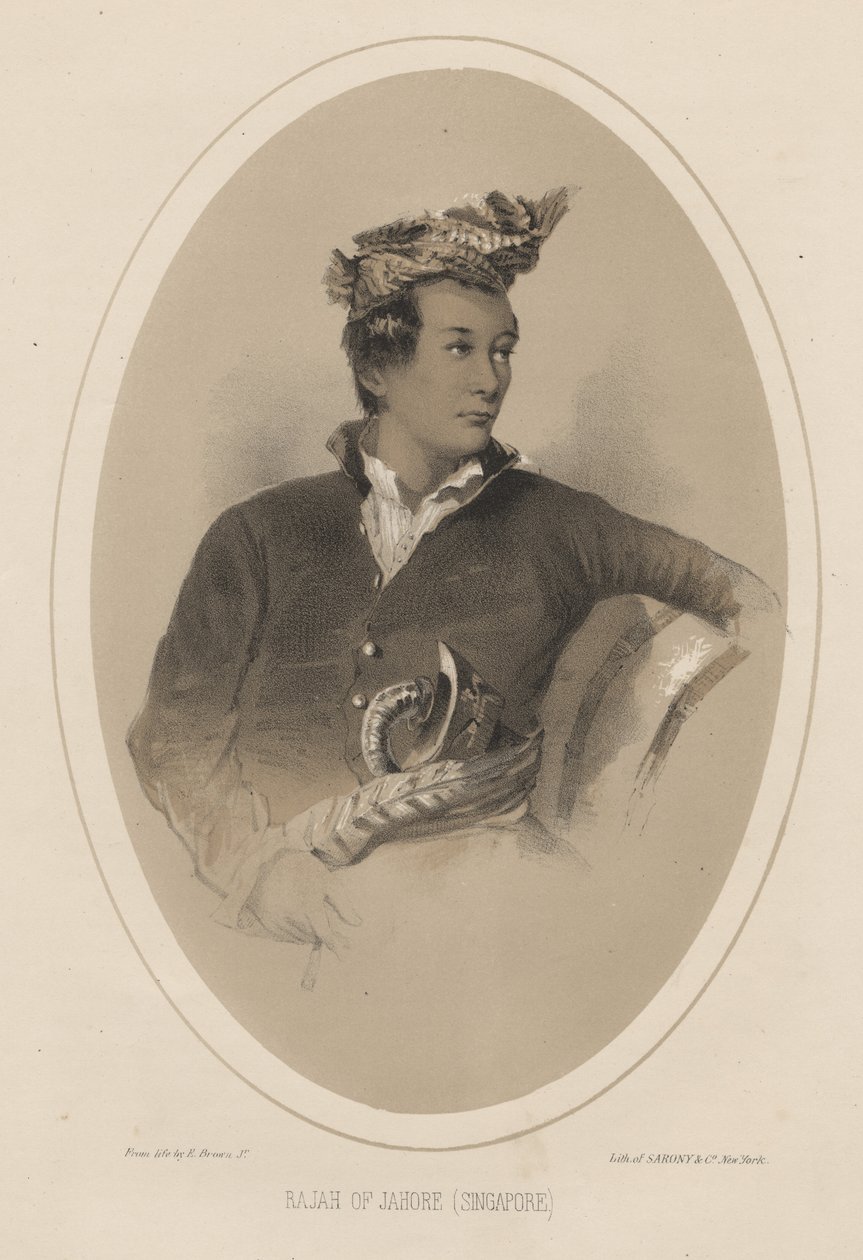 Rajah av Jahore (Singapore), 1855 av Eliphalet Brown