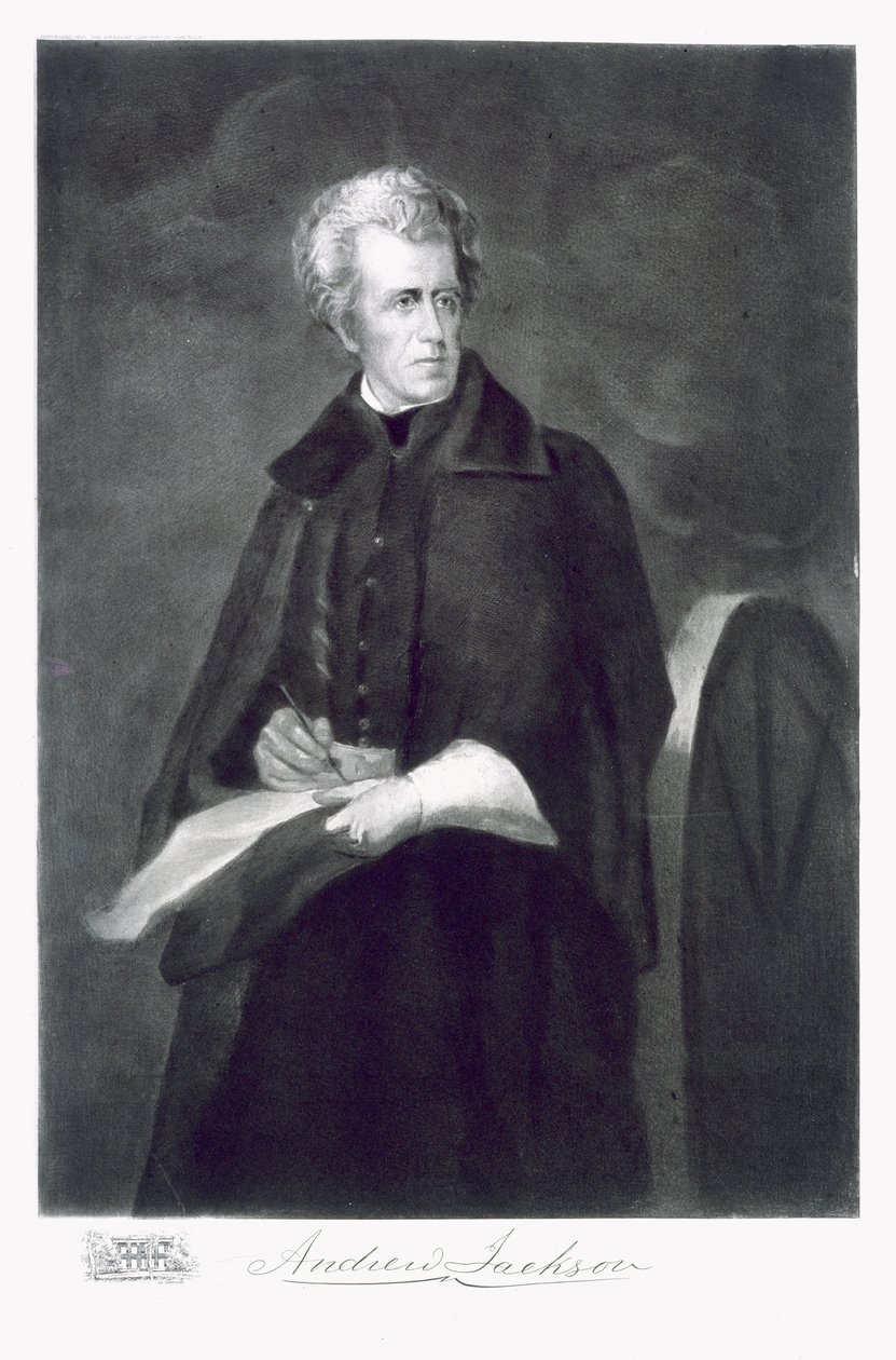 Andrew Jackson, 7. president i USA, pub. 1901 (fotogravyr) av Eliphalet Frazer Andrews