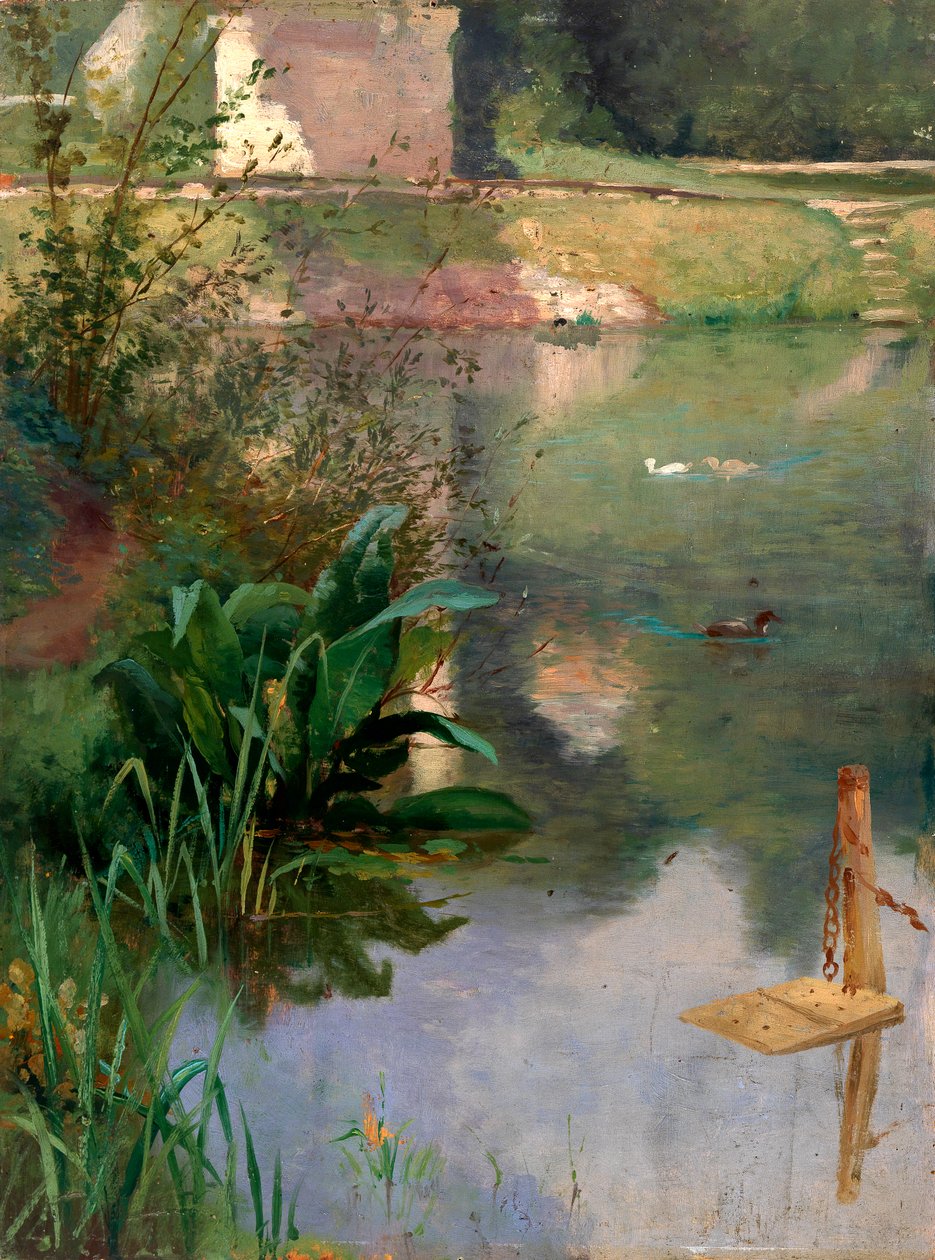 Margin of a Moat, slutten av 1800-begynnelsen av 1900-tallet. av Eliphalet Frazer Andrews