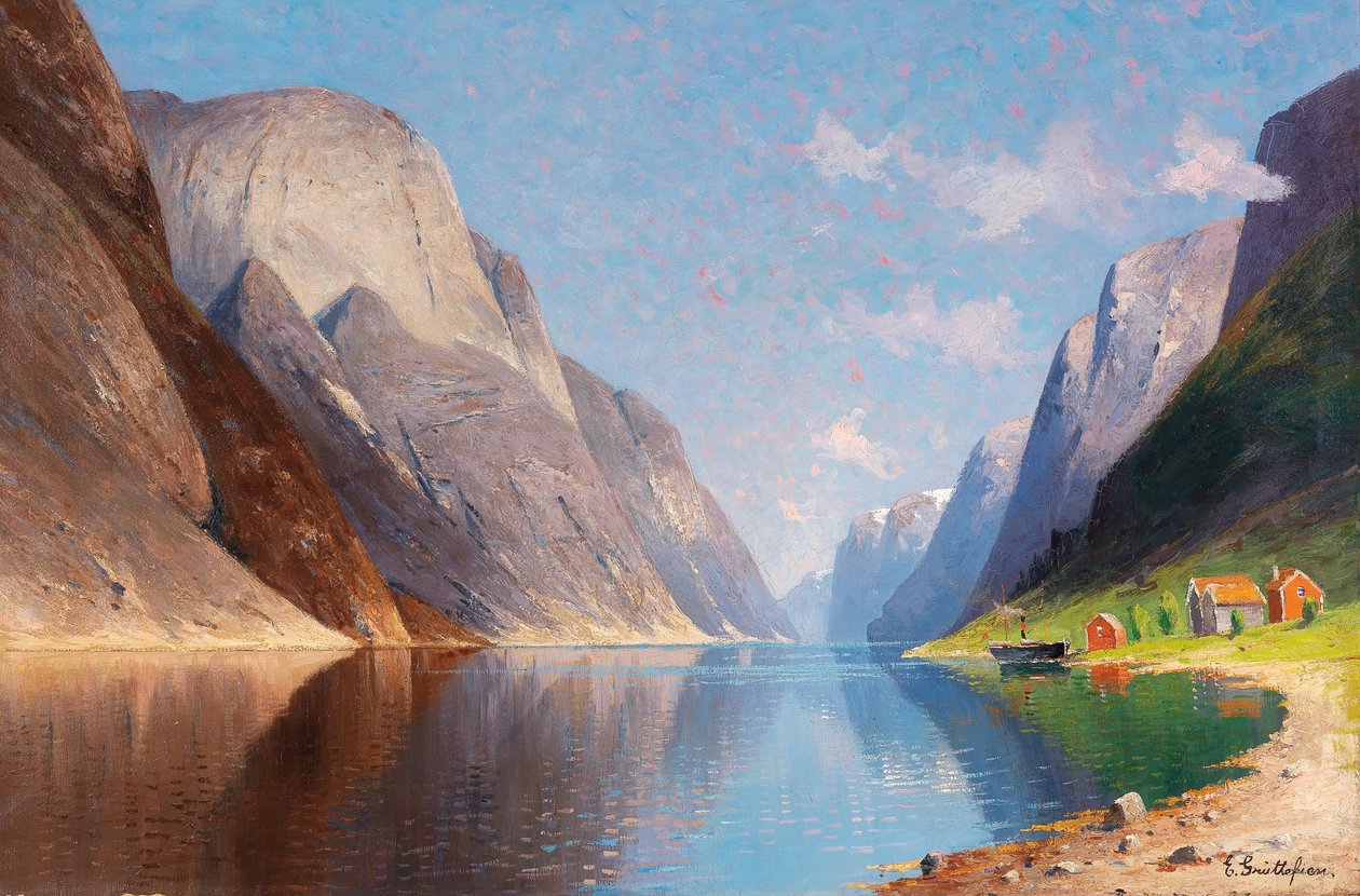 Fjordlandskap av Elisabeth Grüttefien Kiekebusch
