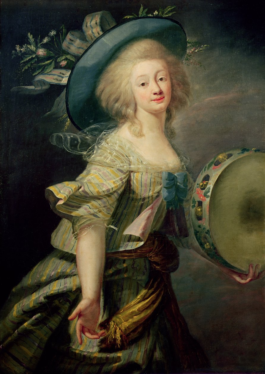 Portrett av Marie-Anne de Cupis (1710-70) også kjent som La Camargo av Elisabeth Louise Vigee Lebrun