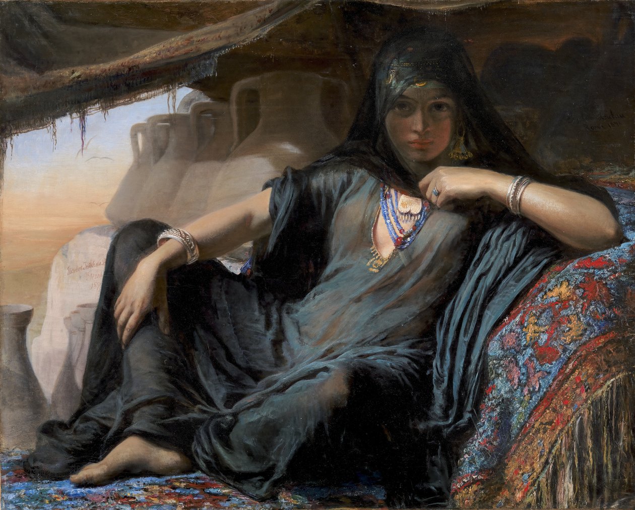 En egyptisk potteselger hos Gizeh av Elisabeth Jerichau Baumann