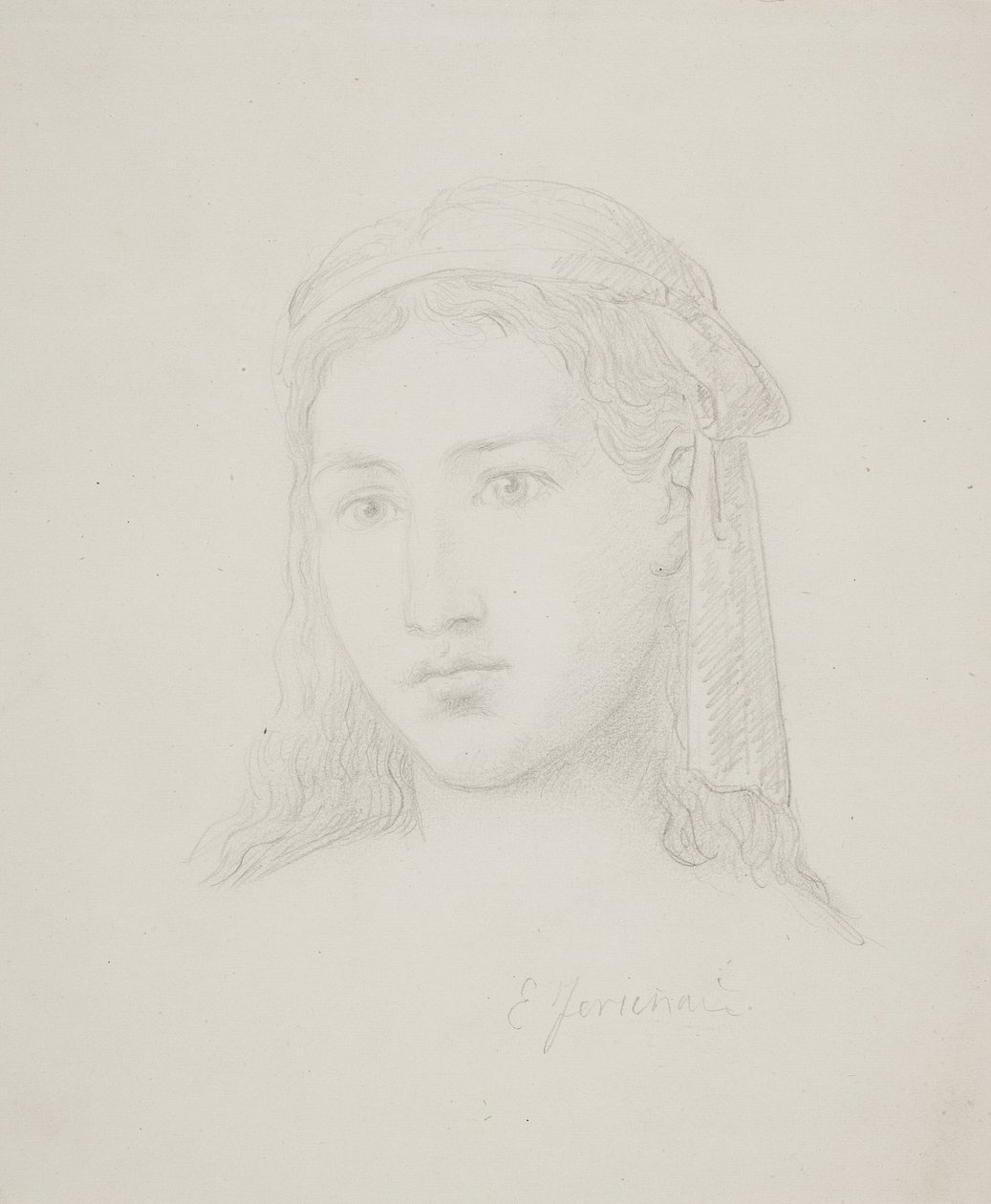 Kvinnelig hode av Elisabeth Jerichau Baumann