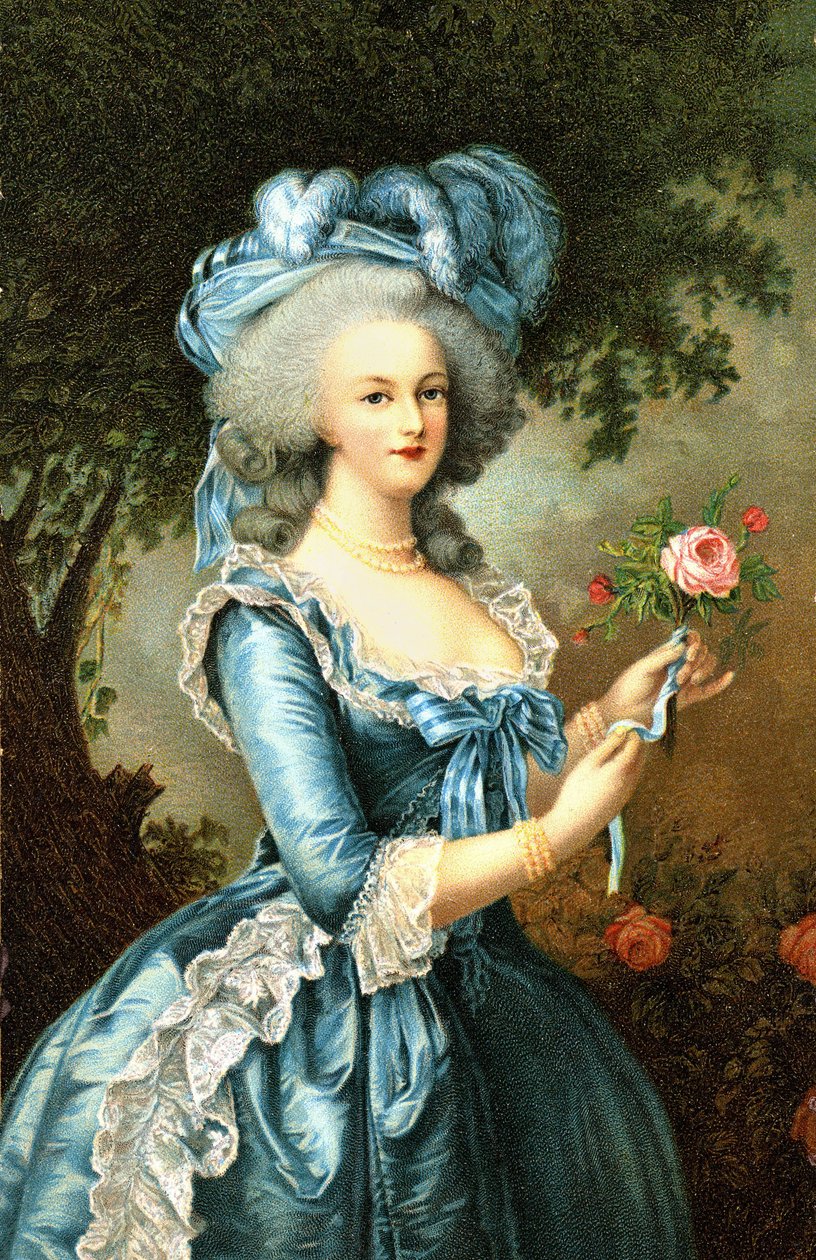 Portrett av dronning Marie Antoinette (1755–1793) av Elisabeth Louise (after) Vigee-Lebrun