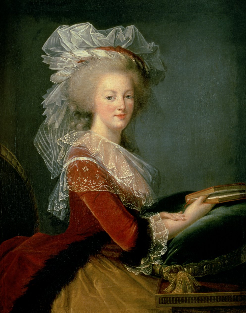 Portrett av Marie Antoinette (1755-93) (olje på lerret) av Elisabeth Louise (studio of) Vigee Lebrun