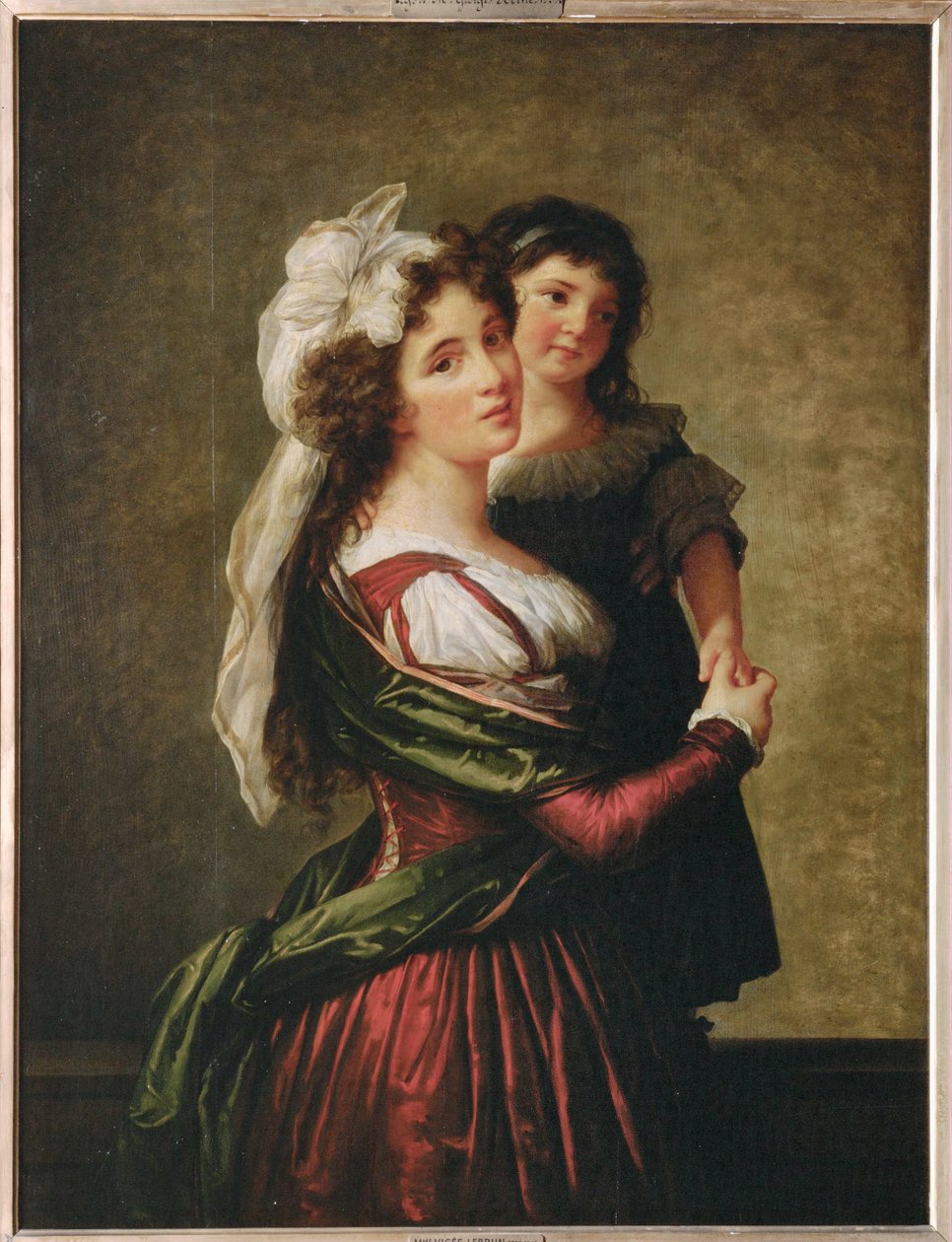 Fru Rousseau, kone til arkitekten Pierre Rousseau, og datteren hennes ... av Elisabeth Louise Vigee-Lebrun