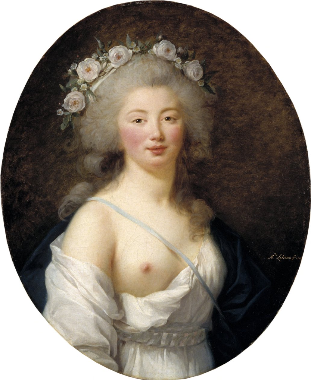 Portrett av en ung dame som Flora av Elisabeth Louise Vigee-Lebrun