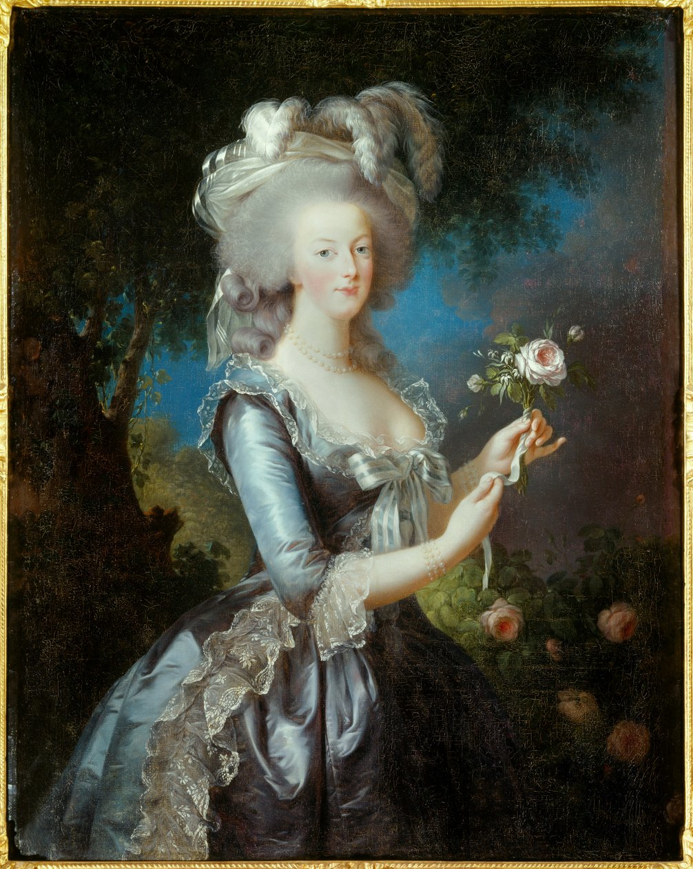 Roseportrett av Marie Antoinette av Lorraine Habsburg av Elisabeth Louise Vigee Lebrun