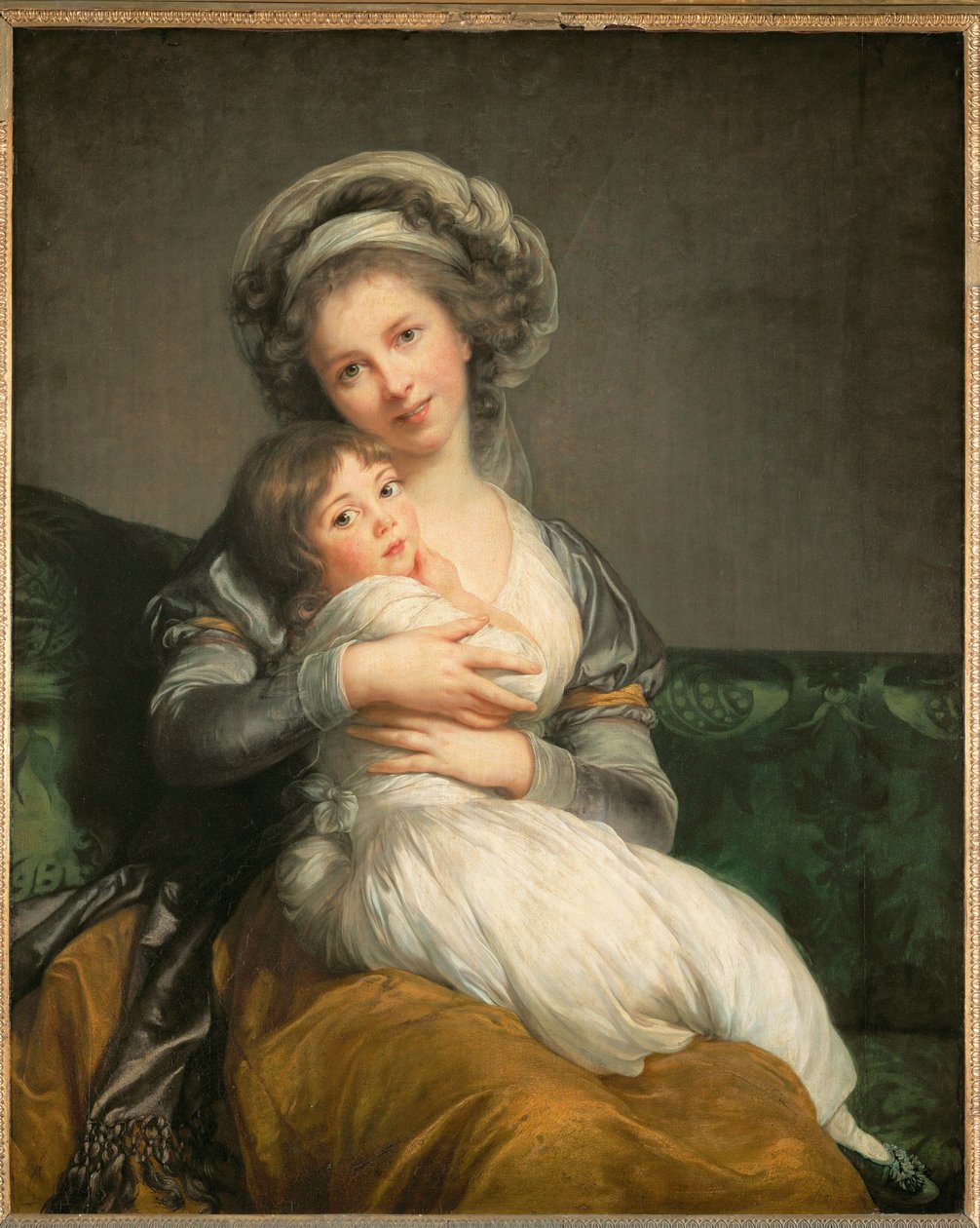 Vigee-Le Brun, selvportrett, og datteren Julie … av Elisabeth Louise Vigee-Lebrun
