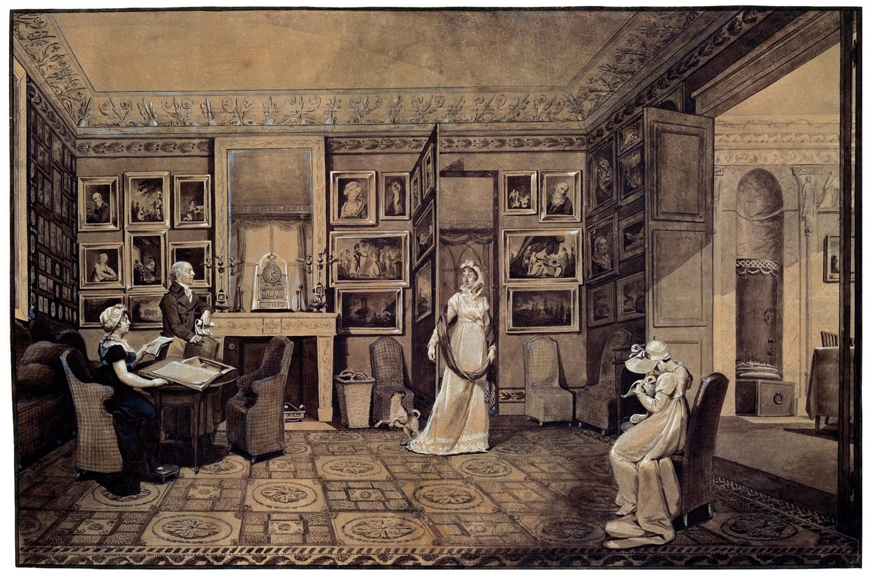 Salong i Baryatinsky-huset i Altona, 1807. av Elisabeth Louise Vigee Lebrun