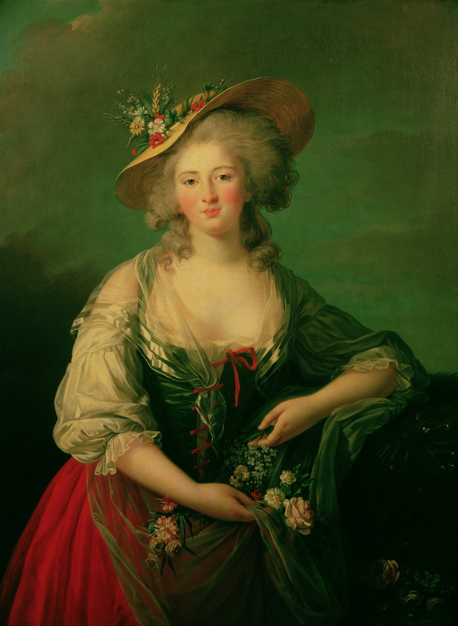 Elisabeth av Frankrike (1764-94) kalt Madame Elizabeth, ca. 1782 (olje på lerret) av Elisabeth Louise Vigee Lebrun