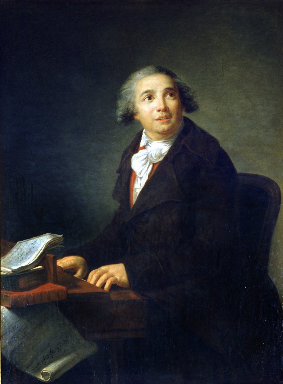 Giovanni Paisiello (eller Paeseello) (1740-1816), italiensk komponist Maleri av Marie Elisabeth Louise Vigee Le brun (eller Vigee-Lebrun eller Vigee Lebrun) (1755-1842) Museo della Scala de Milan av Elisabeth Louise Vigee Lebrun