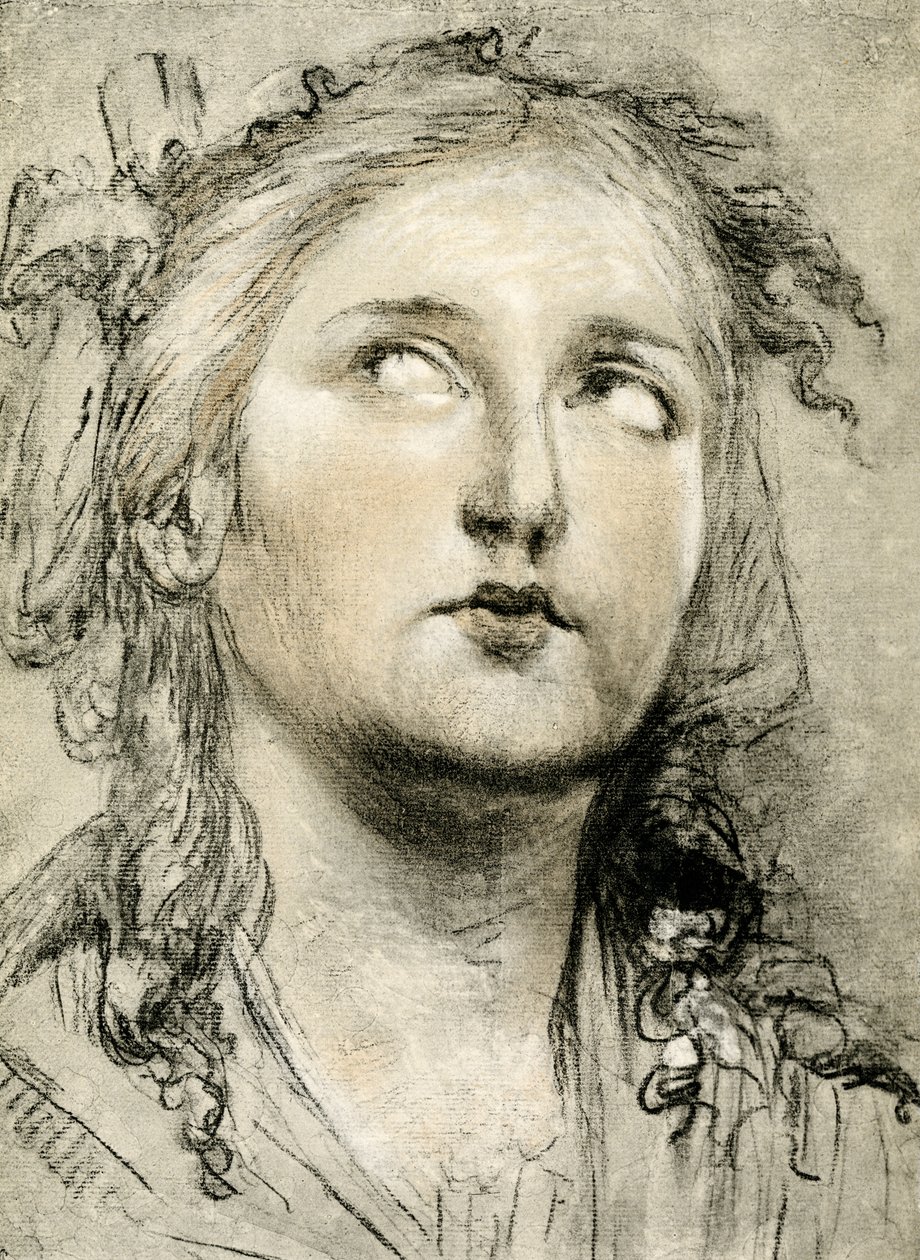 Hodestudie av en jente av Elisabeth Louise Vigee Lebrun