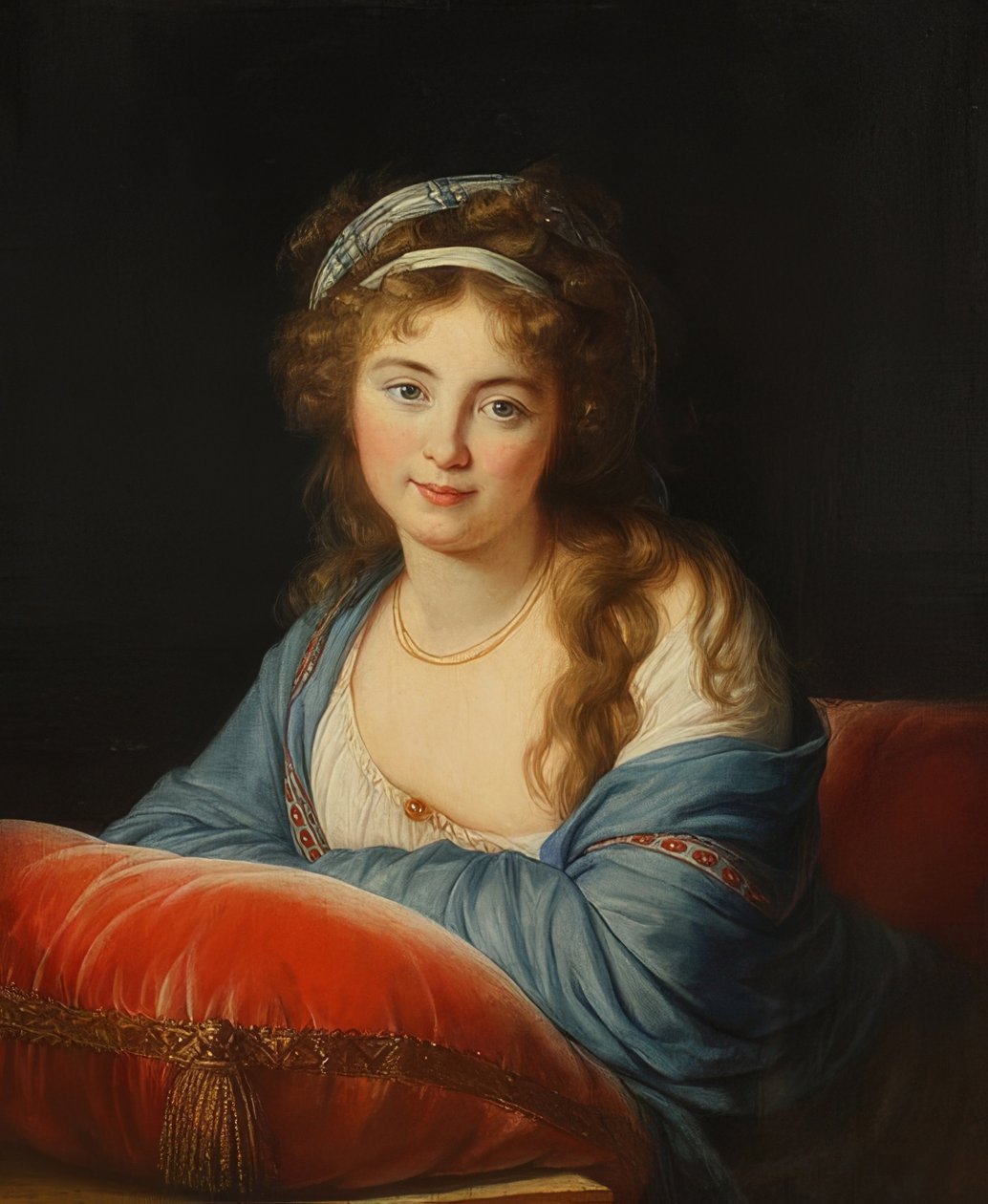 Fylket Catherine Vassilievna Skavronskaya. Rundt 1795-96 av Elisabeth Louise Vigee Lebrun