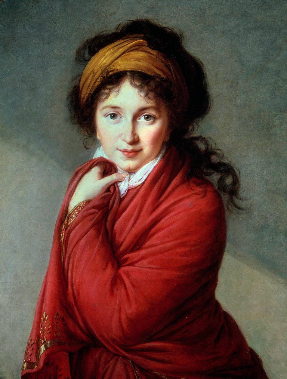 Portrett av grevinne Nathalie Golovine (Varvara Nikolaevna Golovina) (1724-1767) Maleri av Marie Elisabeth Louise Vigee Le brun (eller Vigee-Lebrun eller Vigee Lebrun) (1755-1842) Privatsamling fra 1800-tallet - Portrett av grevinnen (17 Golovine) av Elisabeth Louise Vigee Lebrun