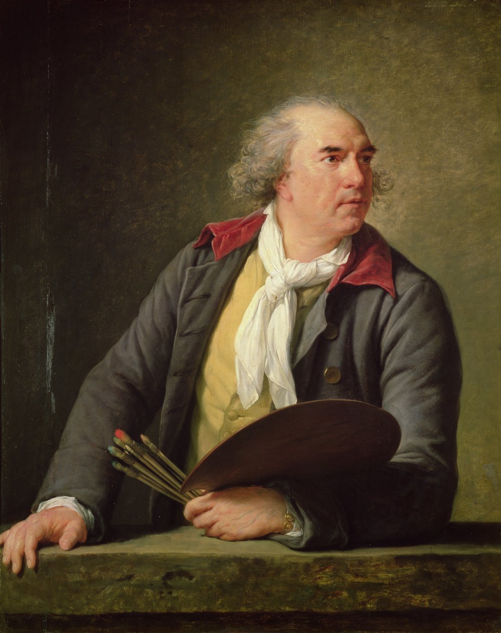Portrett av Hubert Robert (1733-1808) 1788 (olje på panel) av Elisabeth Louise Vigee Lebrun