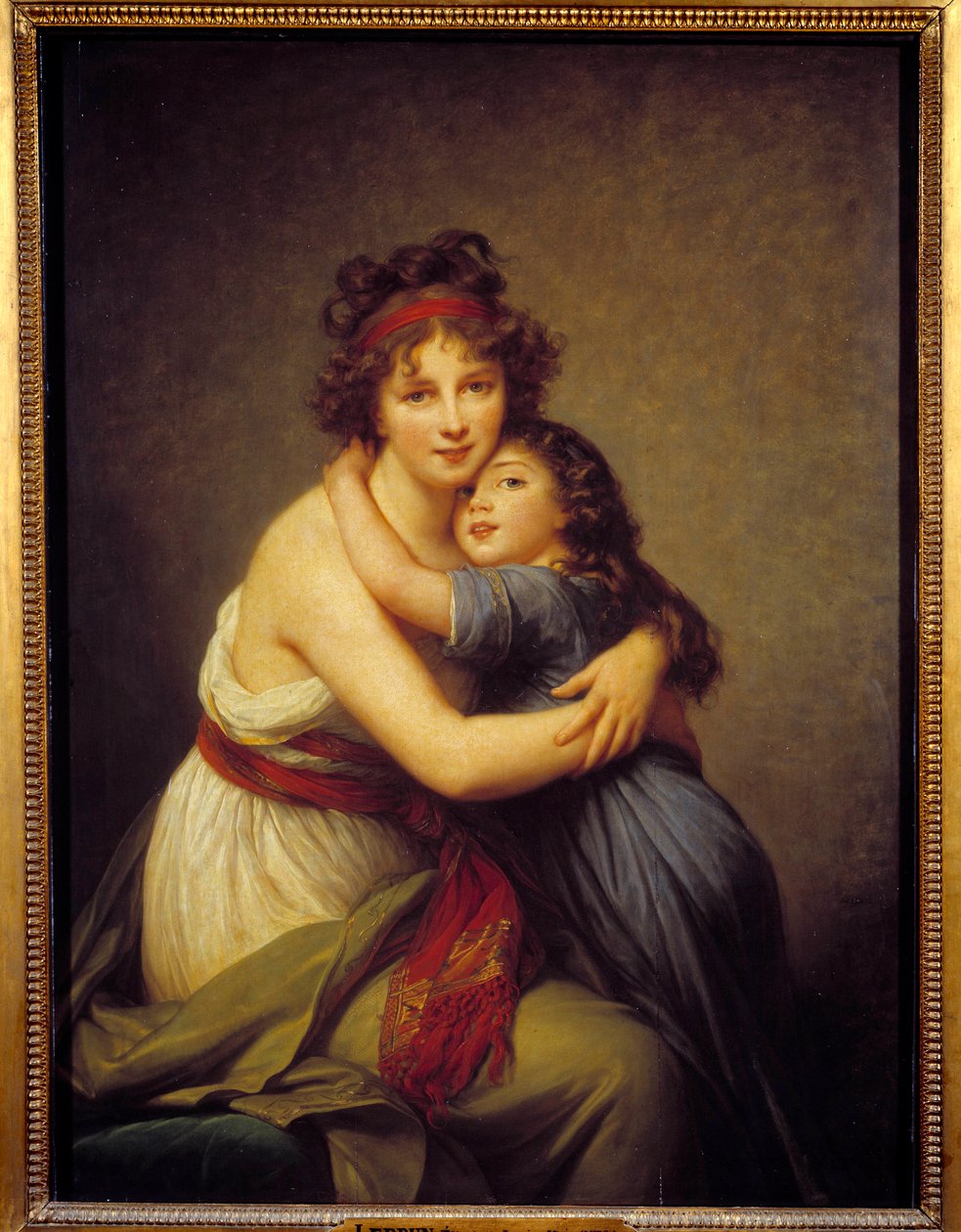 Portrett av Madame Vigee Lebrun og hennes datter Jeanne-Lucie-Louise, kjent som Julie (1780 - 1819) av Elisabeth Louise Vigee Lebrun
