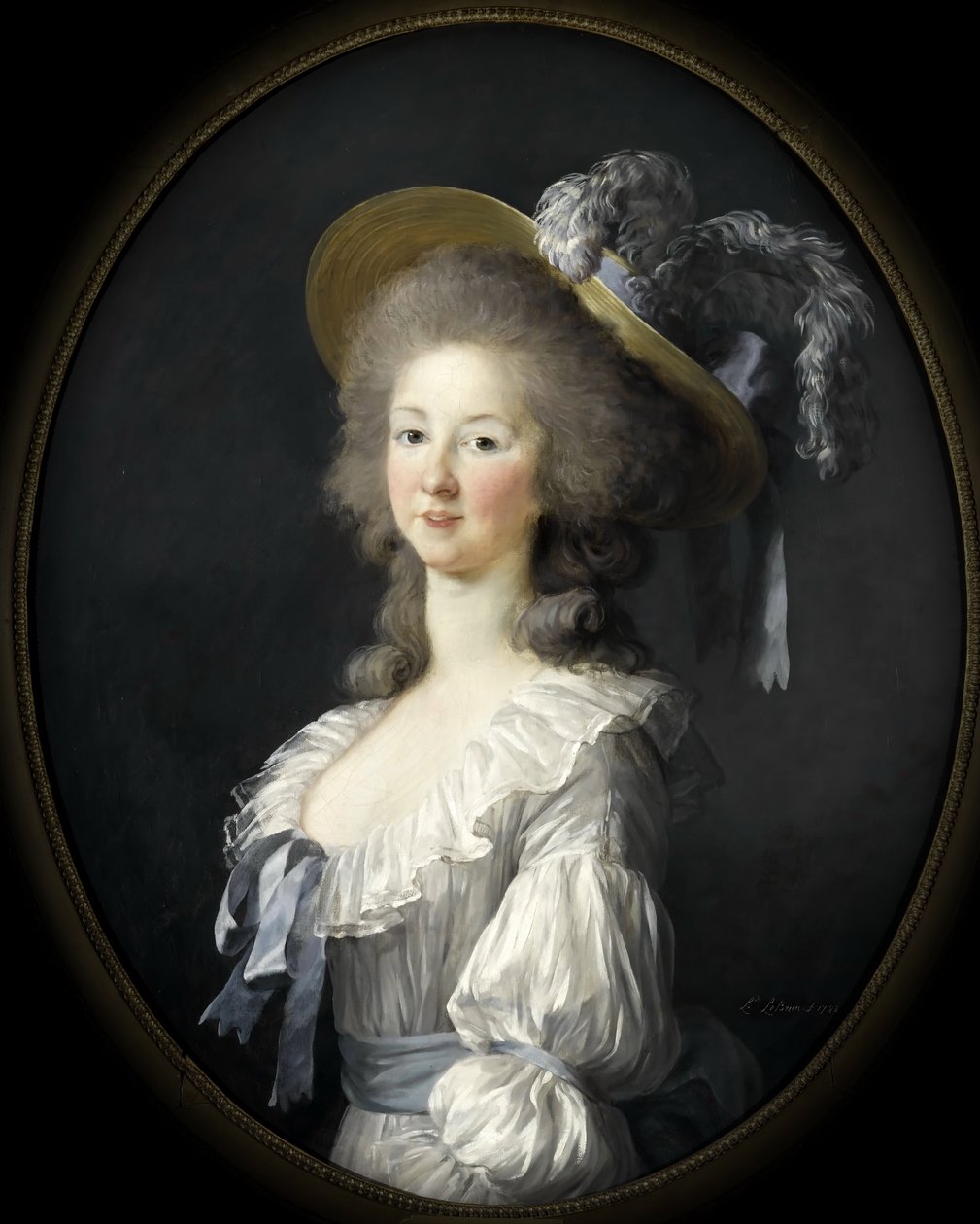 Portrett av Marie Louise av Savoy 1749-1792, prinsesse av Lamballe av Elisabeth Louise Vigee Lebrun
