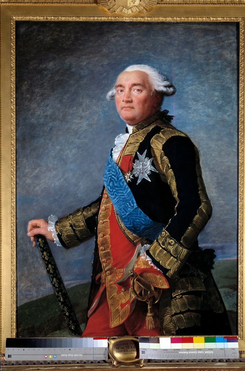 Portrett av Philippe Henri, Marquis de Segur (1724-1801) marechal of France Minister Painting av Marie Elisabeth Louise Vigee Le Brun (eller Vigee-Lebrun eller Vigee Lebrun) (1755-1842). 1789. Størrelse 1,15x0,81m. - Portrett av Philippe Henri, Marquis de  av Elisabeth Louise Vigee Lebrun