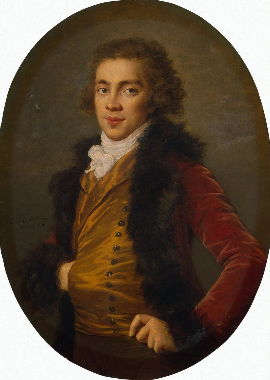 Portrett av prins Grigory Alexandrovich Stroganov 1770-1857, 1793 av Elisabeth Louise Vigee Lebrun