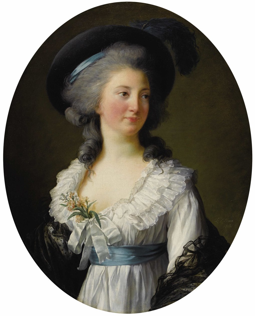 Portrett av prinsesse Elzbieta Izabela Lubomirska født grevinne Czartoryska 1736-1816 av Elisabeth Louise Vigee Lebrun