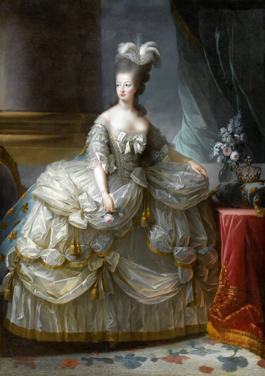 Portrett av dronning Marie Antoinette av Frankrike 1755-1793 av Elisabeth Louise Vigee Lebrun