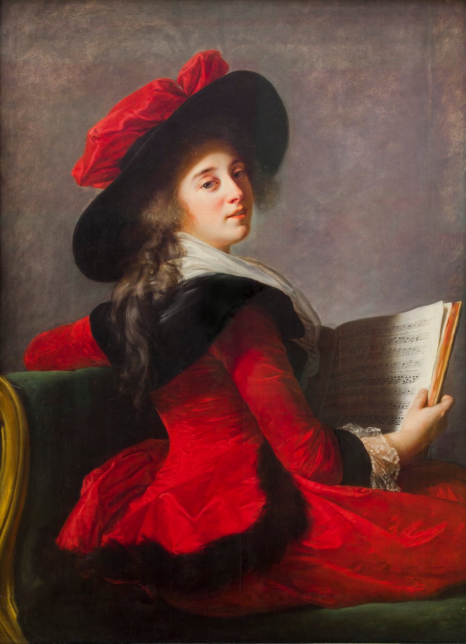 Portrett av baronesse Crussol, kone til Henri-Charles-Emmanuel de Crussol-Florensac, født Anne Mari av Elisabeth Louise Vigee Lebrun