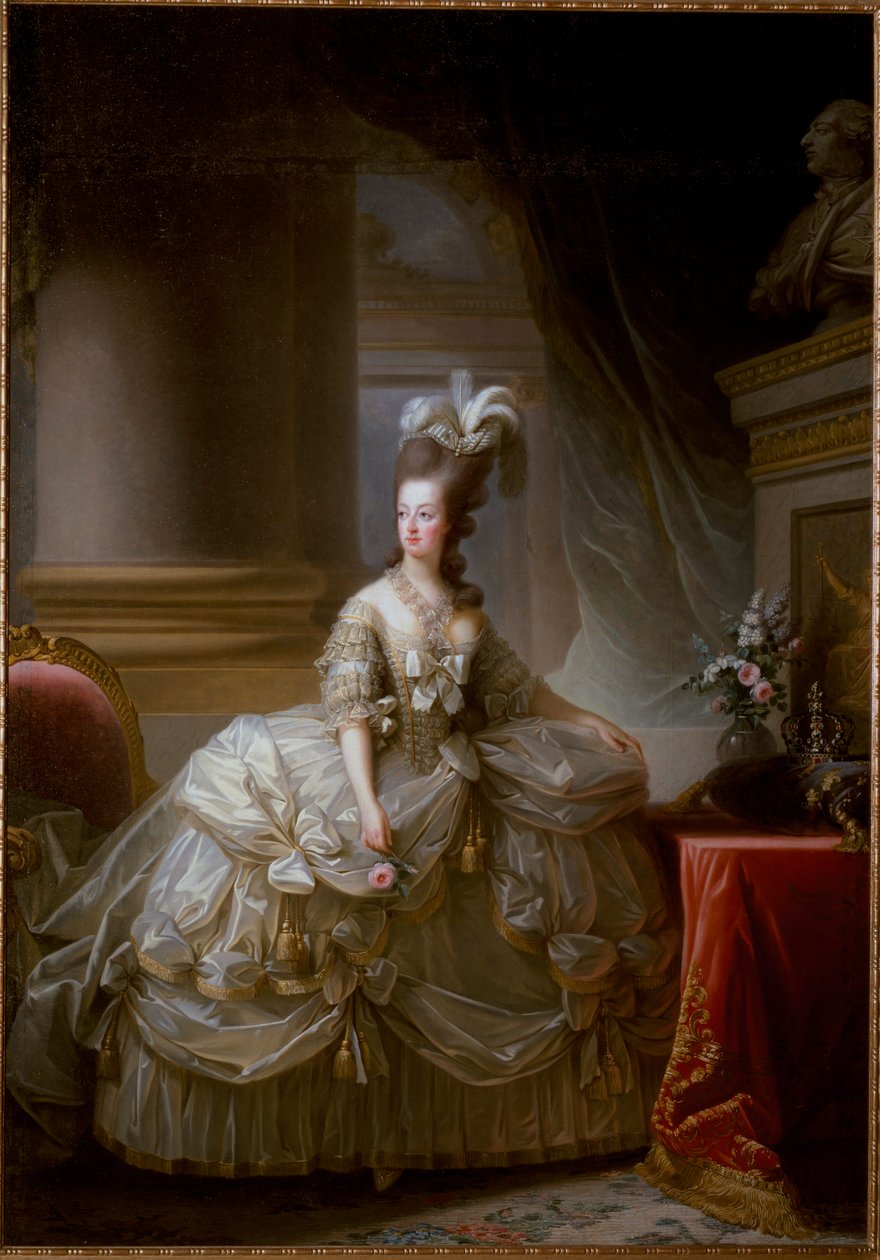 Portrett av dronningen av Frankrike Marie Antoinette av Elisabeth Louise Vigee Lebrun