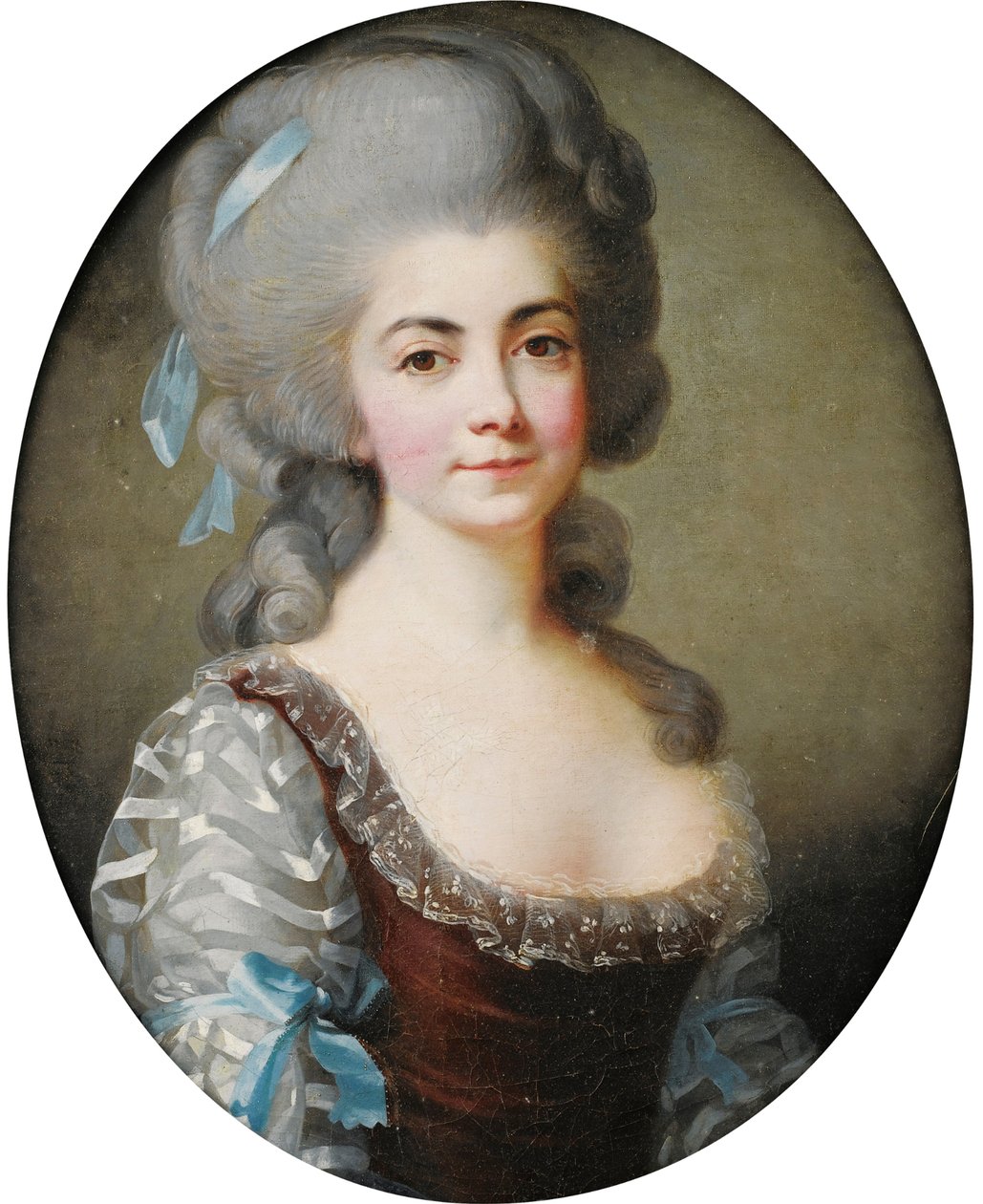Portrett av operasangerinnen Antoinette Saint-Huberty 1756-1812, ca. 1780