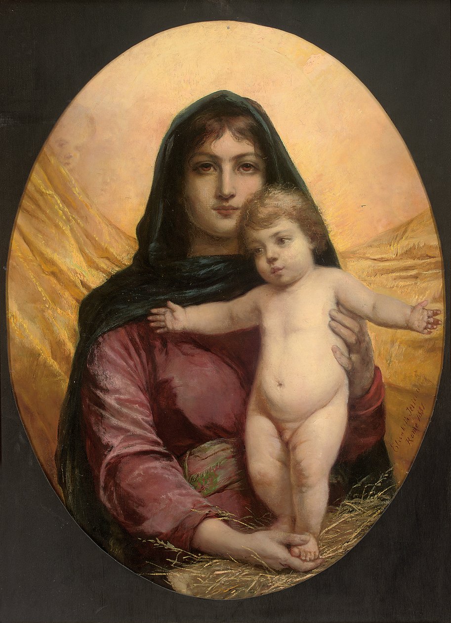 Madonnaen og barnet, 1881 av Elisabeth Maria Anna Jerichau Baumann