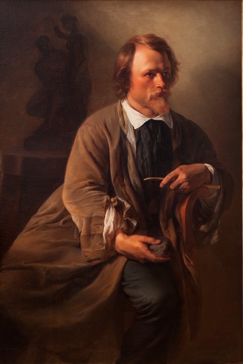 Billedhuggeren Jens Adolf Jerichau, kunstnerens ektemann, 1846 av Elisabeth Maria Anna Jerichau Baumann