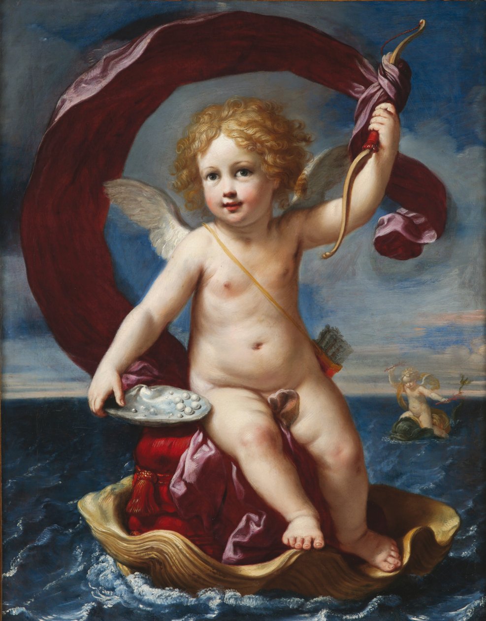 Amor triumferende til sjøs Amorino Medici, 1661. av Elisabetta Sirani