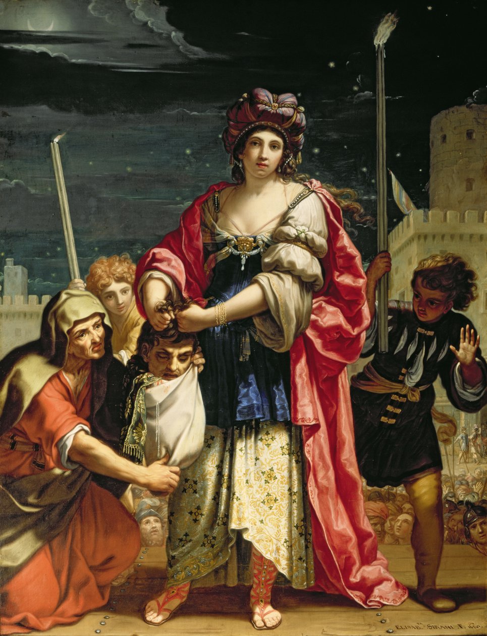 Judith med sjefen for Holofernes av Elisabetta Sirani