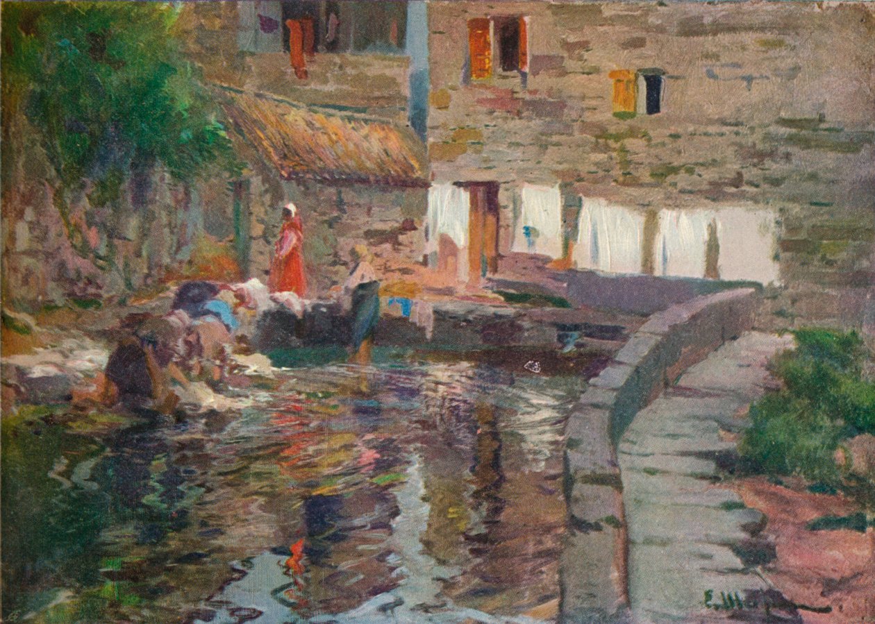 Vaskekvinner, Pontevedra, c1904 av Eliseo Meifren y Roig