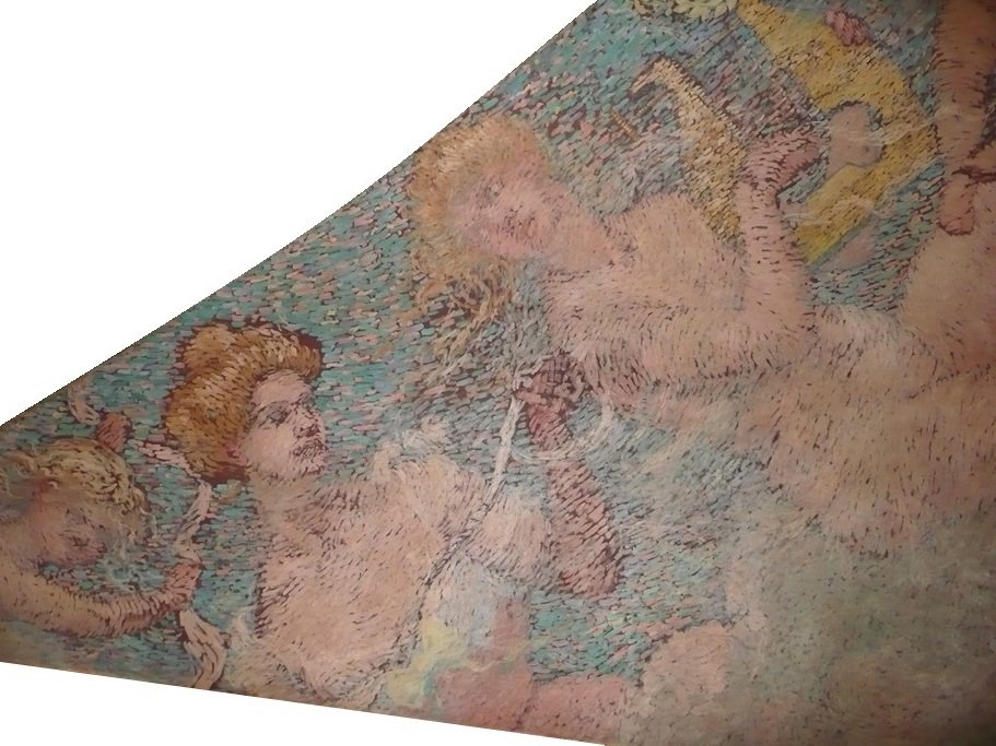 Allegory of the Lyrical - Ceiling triangel over av publikum på Municipal Theatre i Rio de Janeiro av Eliseu Visconti