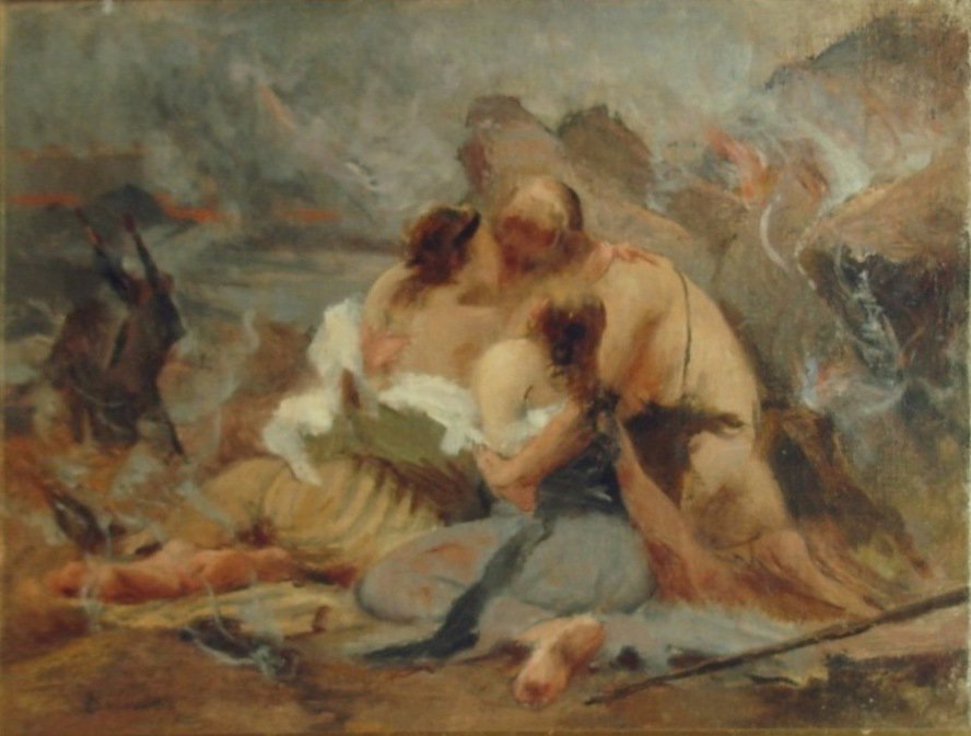 Bibelsk scene - Loth og døtrene hans av Eliseu Visconti