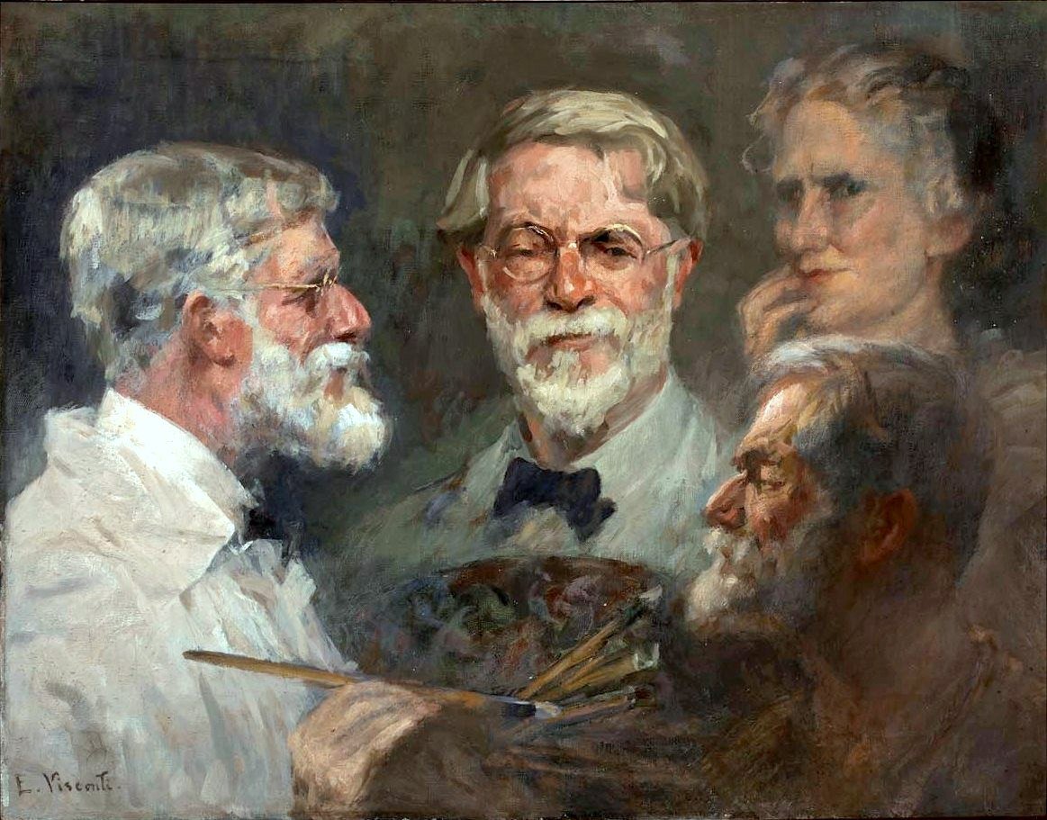 Selvportrett i tre stillinger av Eliseu Visconti