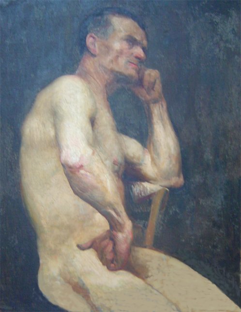 Torso av en sittende mann av Eliseu Visconti