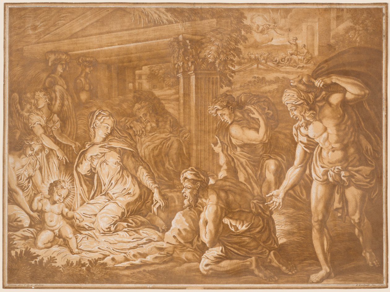 Hyrdenes tilbedelse, 1724. av Elisha Kirkall