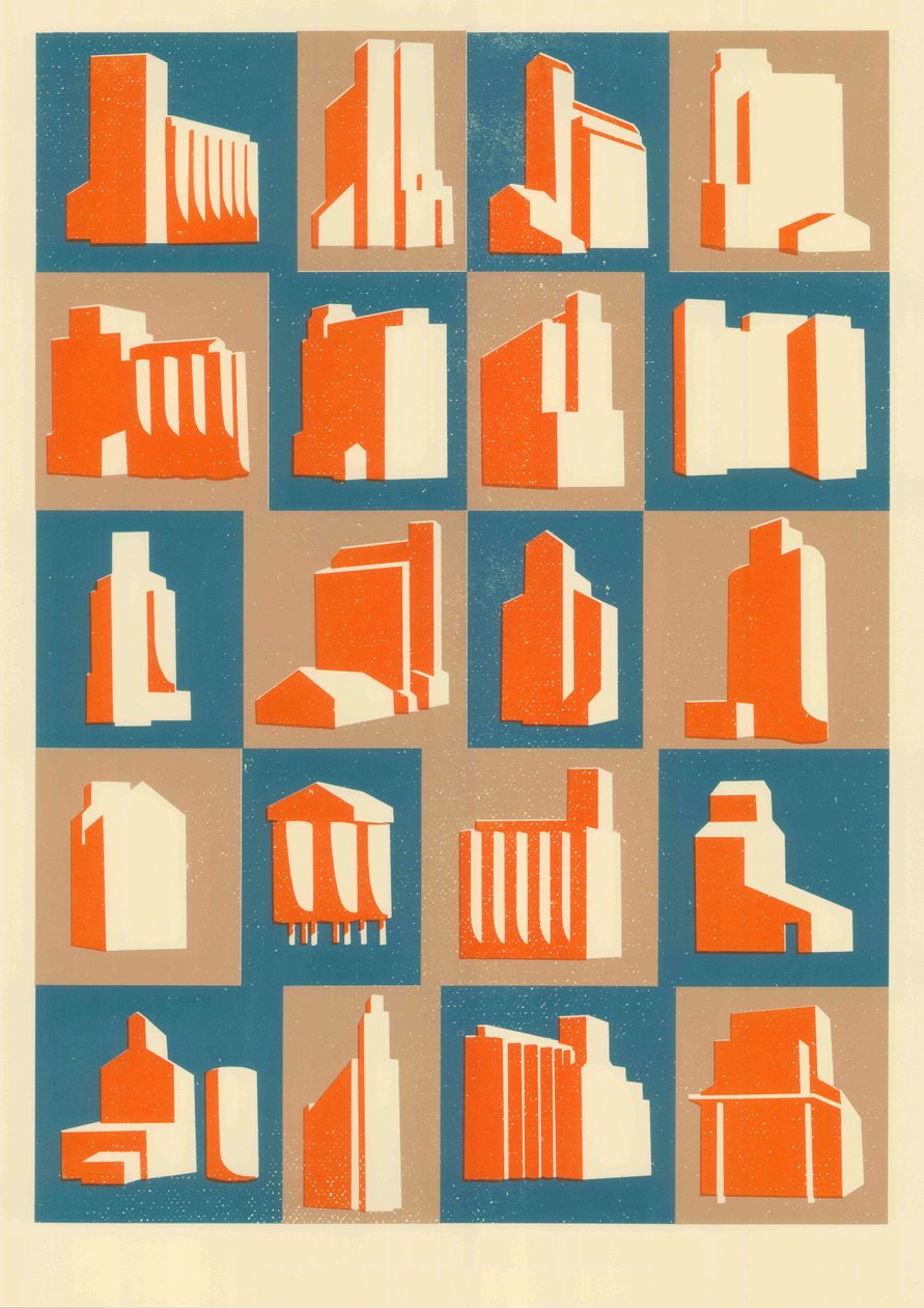 Kornsiloer, 2013 (skjermtrykk) av Eliza Southwood