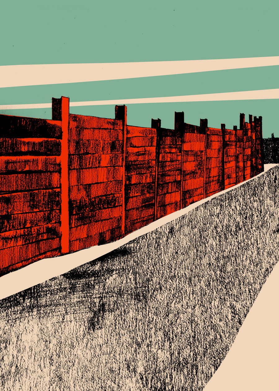 Jarrah Wall, 2014 (skjermtrykk) av Eliza Southwood