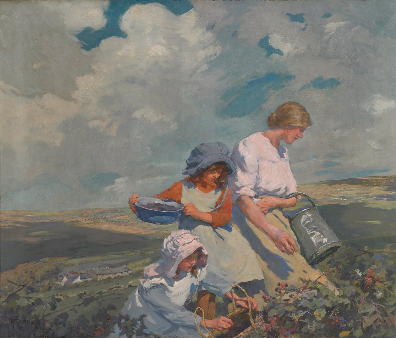 Blackberry Gathering av Elizabeth Adela Stanhope Forbes