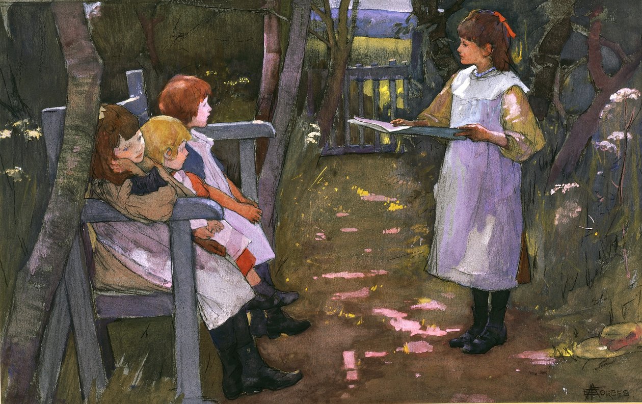 Barn i en hage av Elizabeth Adela Stanhope Forbes